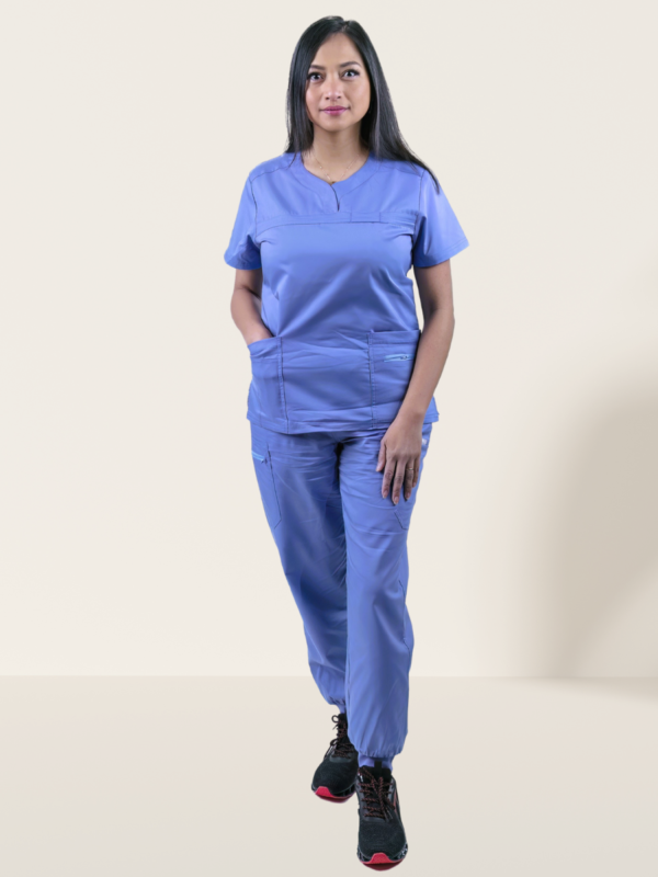 cordz unisex stretch scrub suit with drawstring jogger yoga pants set