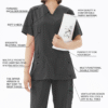 modern 4 way stretch scrub top only