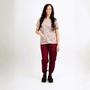 cordz printed scrubs set