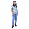 cordz printed scrubs set