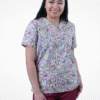 cordz printed scrubs top only