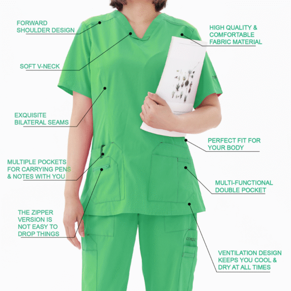 modern 4 way stretch scrub top only