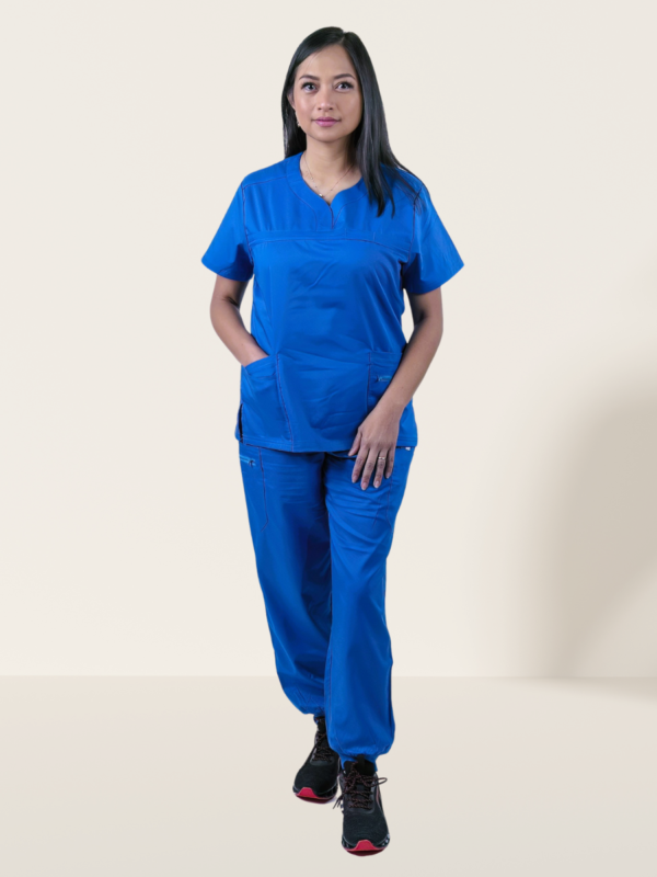 cordz unisex stretch scrub suit with drawstring jogger yoga pants set