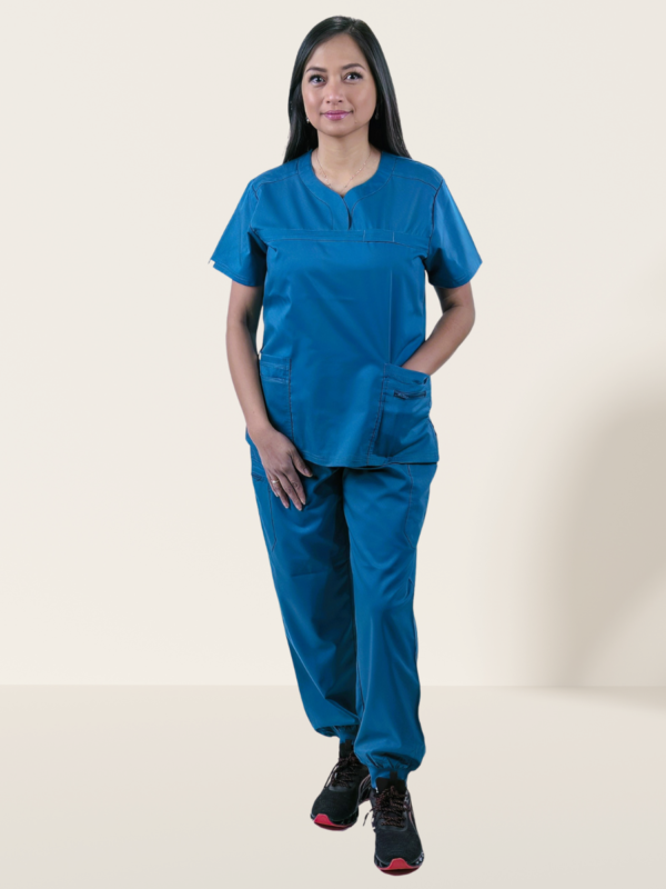 cordz unisex stretch scrub suit with drawstring jogger yoga pants set