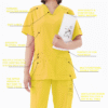 modern 4 way stretch scrub top only