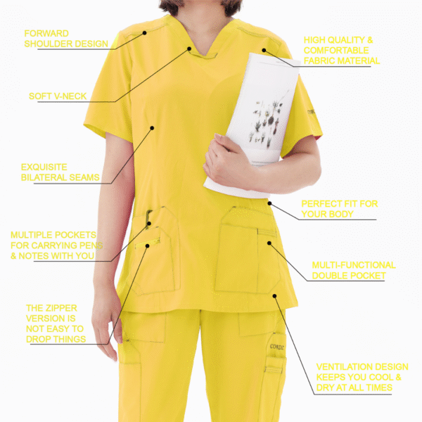 modern 4 way stretch scrub top only