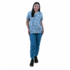 cordz printed scrubs set