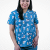 cordz printed scrubs top only
