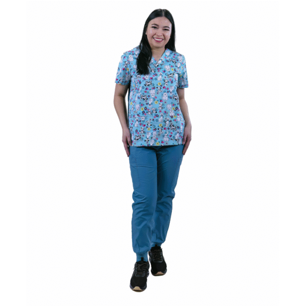 cordz printed scrubs set
