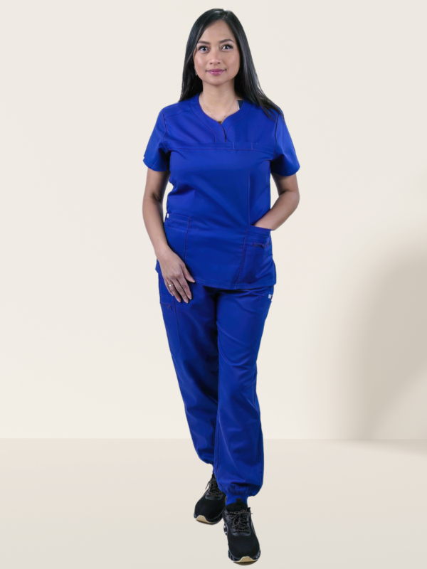 cordz unisex stretch scrub suit with drawstring jogger yoga pants set