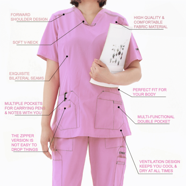 modern 4 way stretch scrub top only