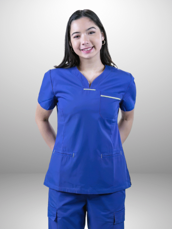 cordz notched neck scrub suit set