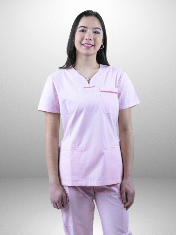 cordz notched neck scrub suit set