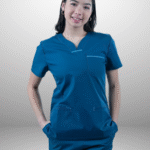 cordz notched neck scrub suit set