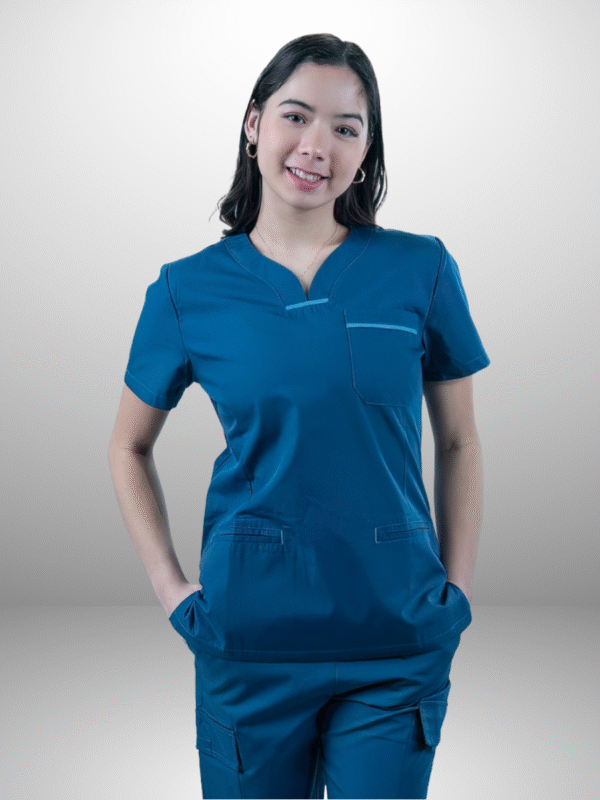cordz notched neck scrub suit set