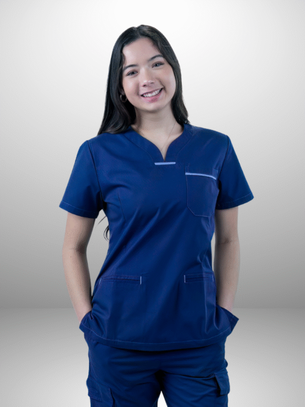 cordz notched neck scrub suit set