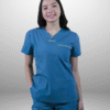 cordz notched neck scrub suit set