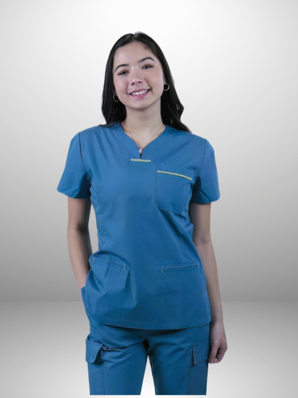 cordz notched neck scrub suit set