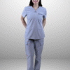 cordz notched neck scrub suit set