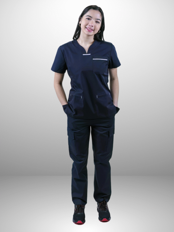 cordz notched neck scrub suit set
