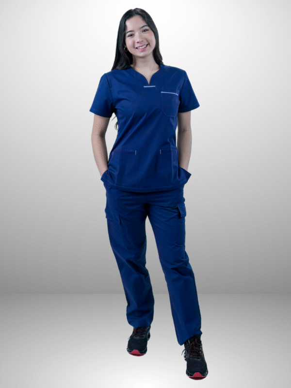 cordz notched neck scrub suit set