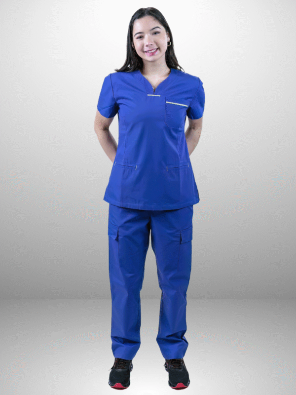 cordz notched neck scrub suit set