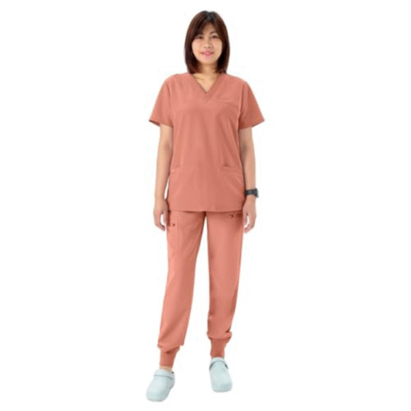 turmeric v neck scrub suit set
